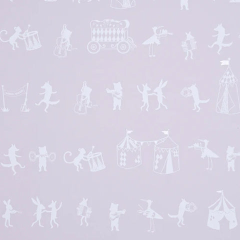 ON SALE Merry Go Circus in Cream & Blue Wallpaper