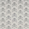 Skulls Silver Glitter Wallpaper by Beware the Moon. Sold by the Metre in Australia. Printed on Non Woven Wallpaper