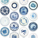 Studio Ditte Porcelain saucer wallpaper in Blue 