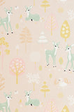 Majvillan Wallpaper | Golden Woods in sweet pink