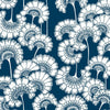 Florence Broadhurst Japanese Floral True Blue Wallpaper