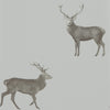 Evesham Deer Wallpaper in Silver Grey by Sanderson