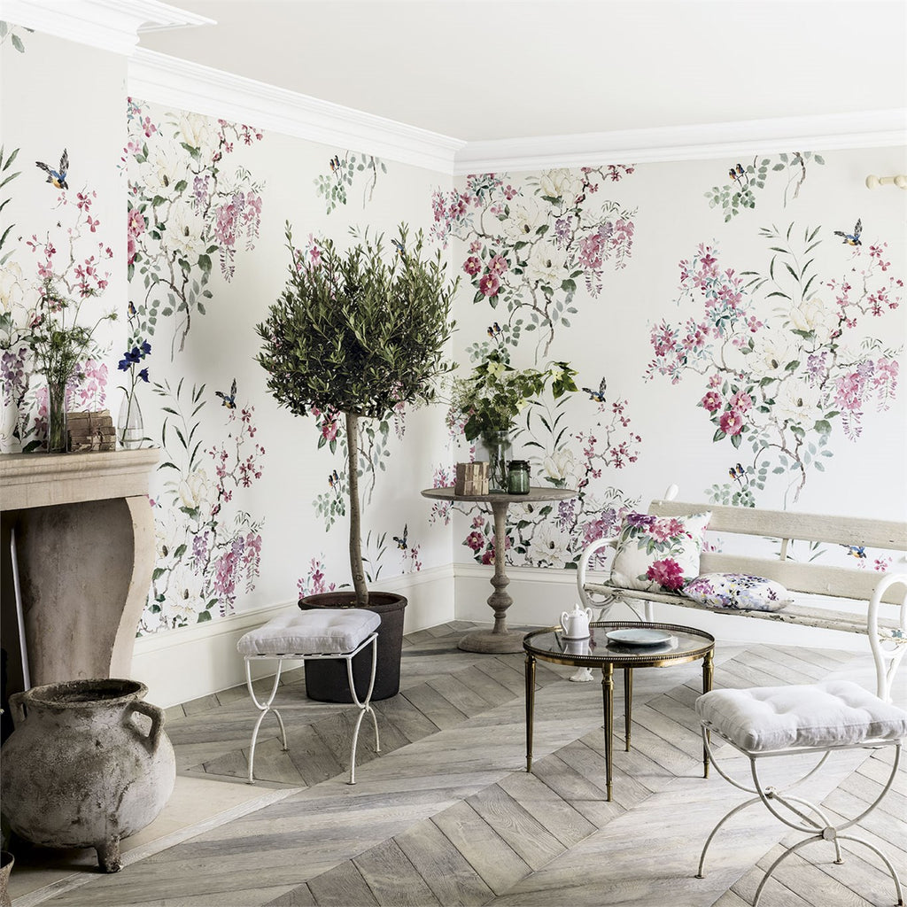 Magnolia & Blossom Wallpaper Panel by Sanderson
