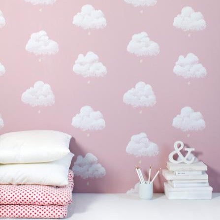 Bartsch Wallpaper | Cotton Clouds in Water Lily