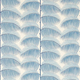 Sanderson Manila Wallpaper in Blue/Linen DVOY213369
