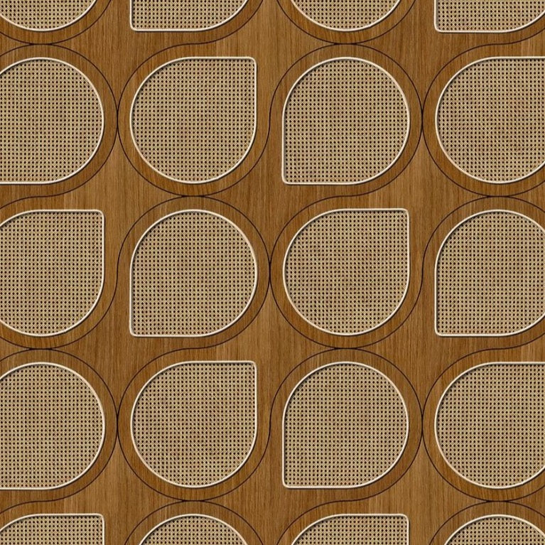 Drops Webbing Oak Wallpaper 09