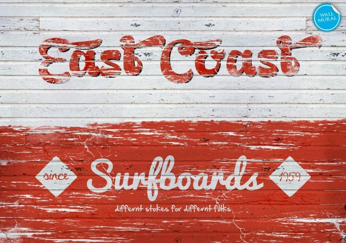 Wall Mural East Coast Surfboards