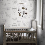 Bonvoyage children's wallpaper with planes & hotter balloons