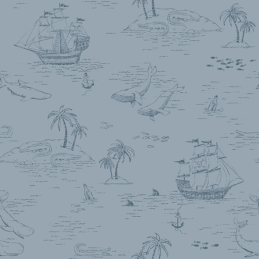 Boråstapeter Wallpaper | Treasure Island (blue base)