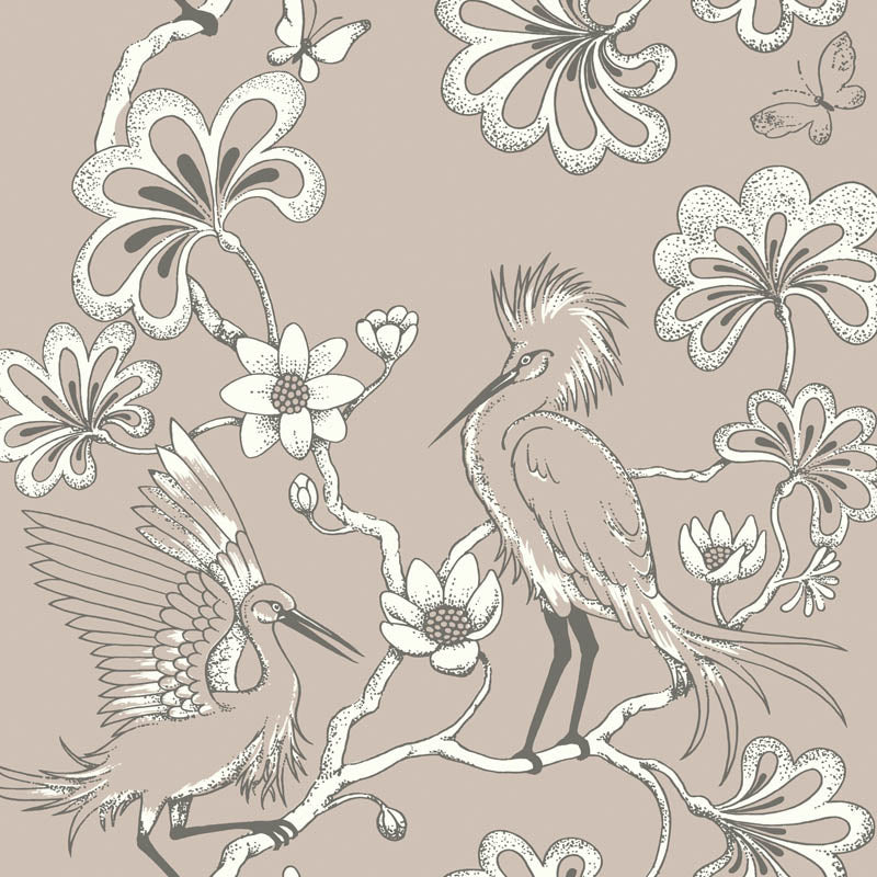 Florence Broadhurst Egrets Wallpaper | Macadamia 