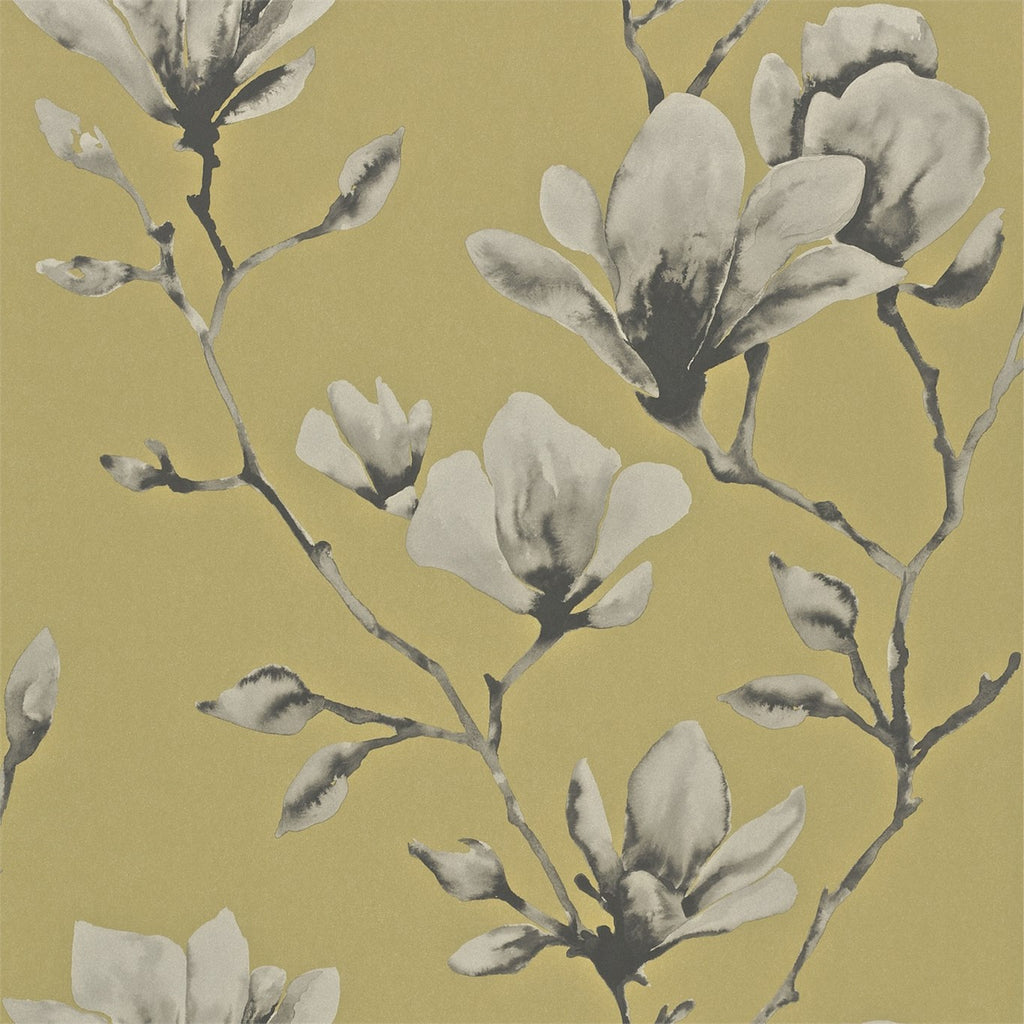 Lotus Wallpaper from Harlequin 110879 in Mustard