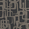 Asuka Wallpaper a gold geometric pattern on a black base