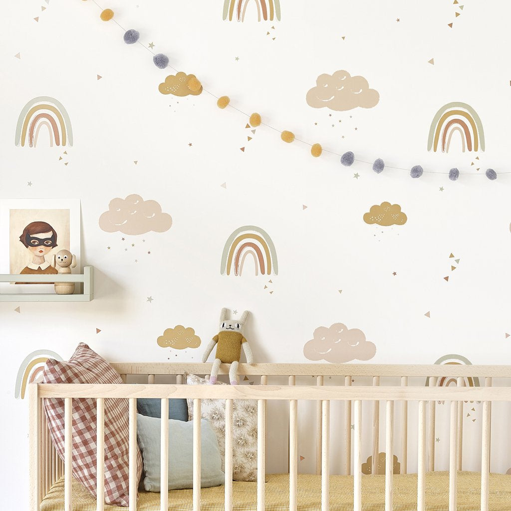 Rainbows wallpaper | Hibou Home | Kids Wallpaper