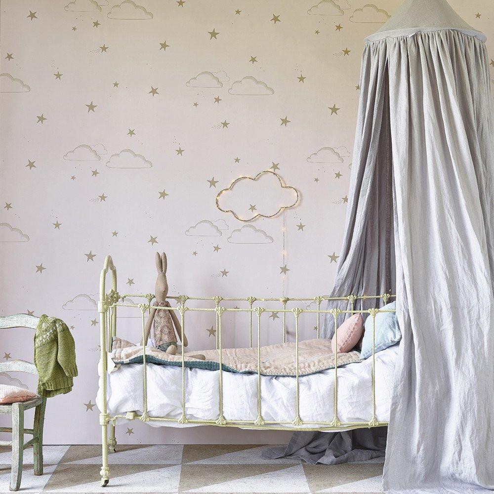Hibou Home Wallpaper | Starry Sky Wallpaper in Pale Rose & Gold