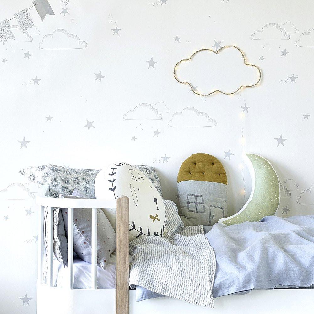 Starry Sky Wallpaper | Hibou Home | Silver & White