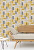 Hold Tight Wallpaper in Mustard by Mini Moderns