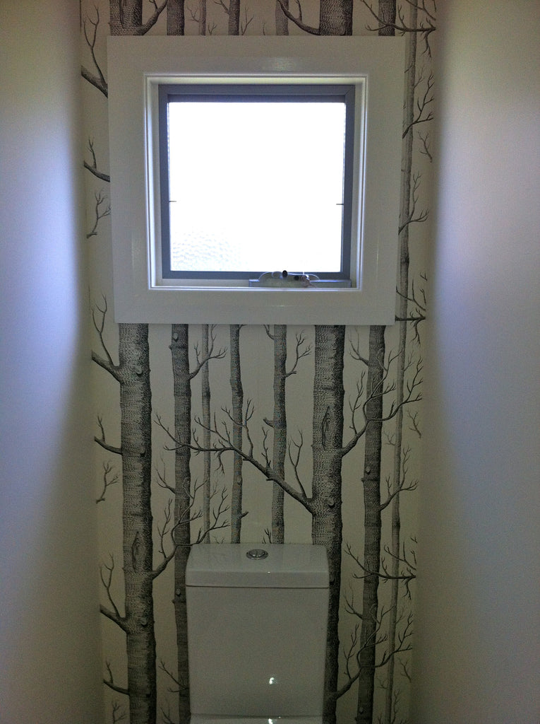 Cole & Sons Woods Wallpaper as seen on the Block installed by Cutting Edge Wallpapering