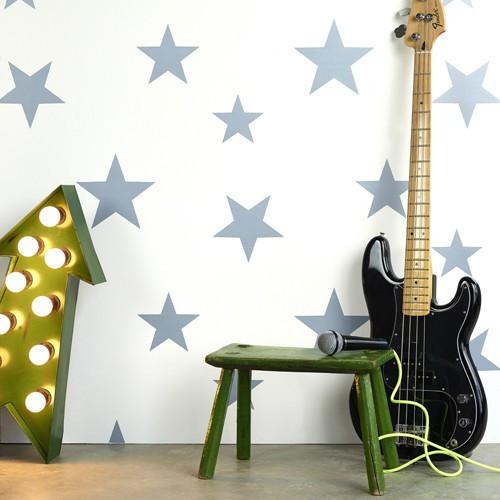 Hibou Home Wallpaper | Stars Stella Blue