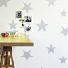 Silver & White Stars Wallpaper | Hibou Home