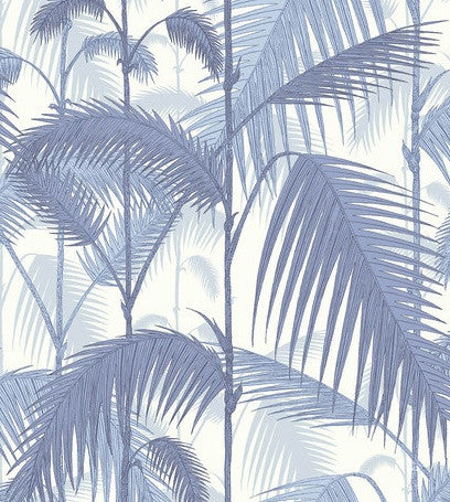 Palm Jungle Wallpaper Cole & Son 95/1005 in Blue & White