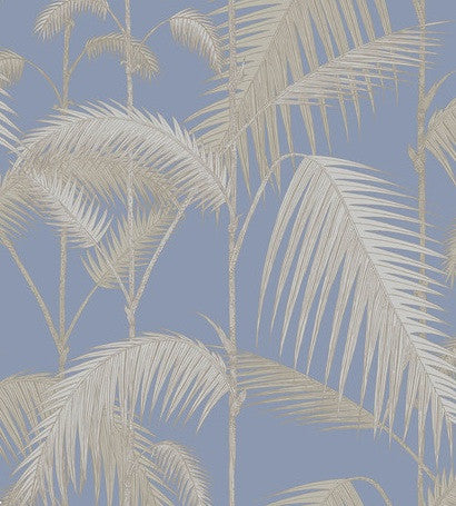 Palm Jungle Wallpaper 95/1006 Cole & Son Australia. in Straw on Blue