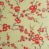 Cherry Blossom Wallpaper in Yellow & red by Signature Prints
