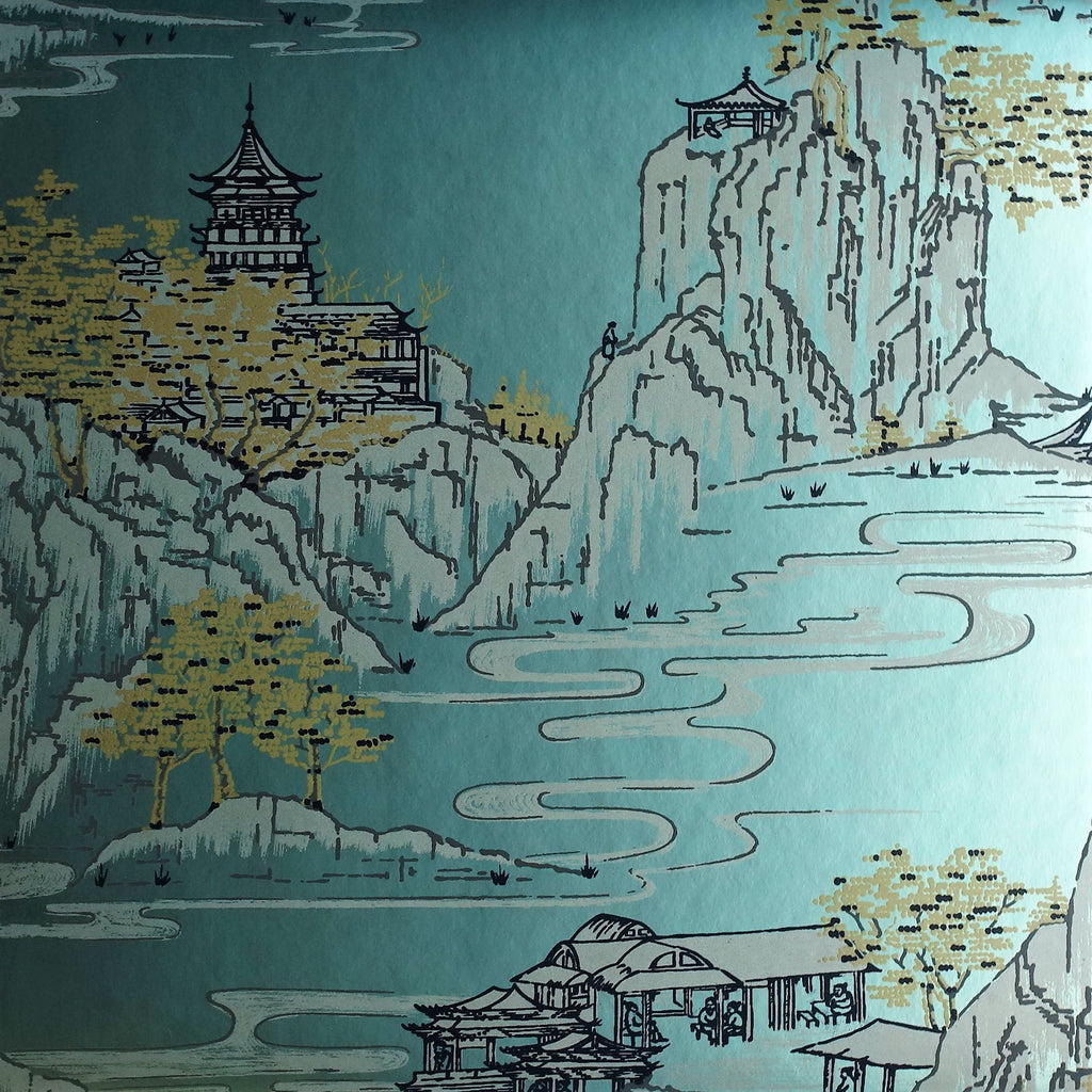 Summer Palace Wallpaper Metallic Wallpaper by Signature Prints