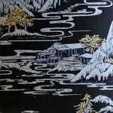 Summer Palace Wallpaper in Black by Signature Prints