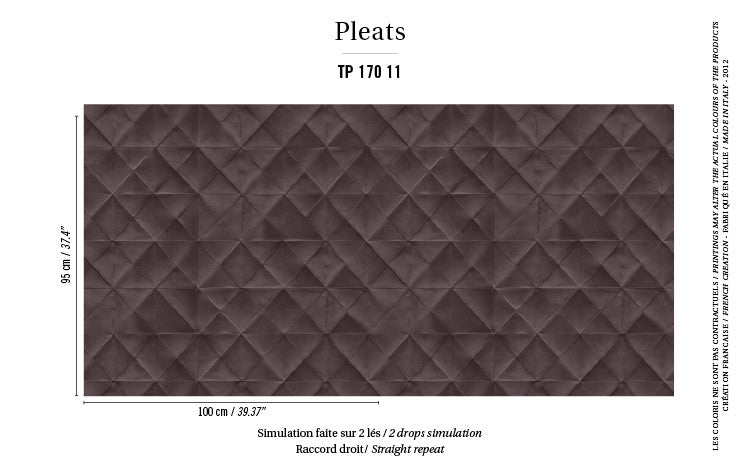 Elitis Wallpaper Mis en plis TP 170-11 Pleats Collection