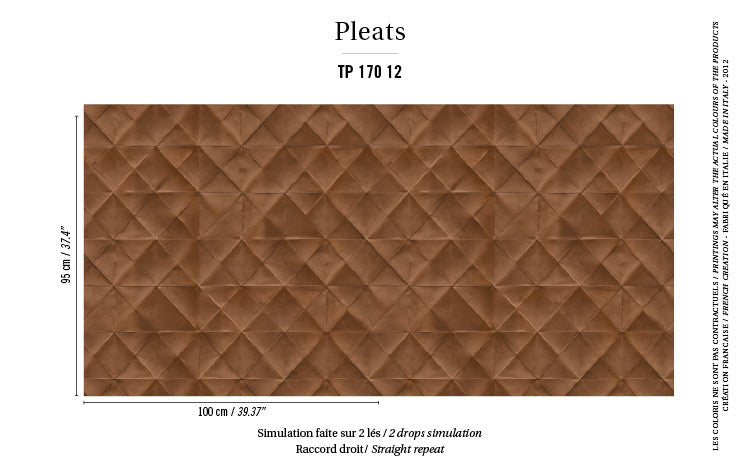 Elitis Wallpaper Mis en plis TP 170-12 Pleats Collection