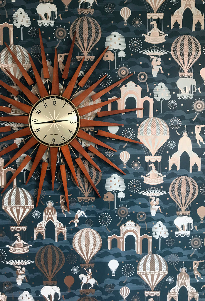 Mini Moderns Wallpaper | Pleasure Gardens Midnight & Copper