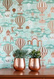 Mini Moderns Wallpaper | Pleasure Gardens Pale Verdigris & Copper