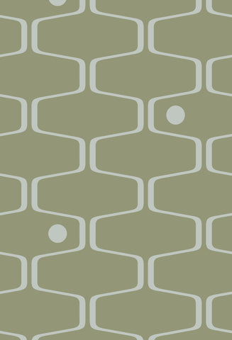 Mini Moderns Wallpaper | Net and Ball Mustard