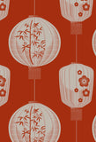 Mini Moderns Wallpaper | Lucky Lantern Harvest Orange