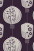 Mini Moderns Wallpaper | Lucky Lantern Winter Plum