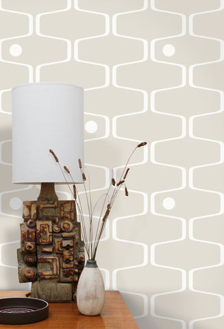 Mini Moderns Wallpaper | Lucky Lantern Winter Plum