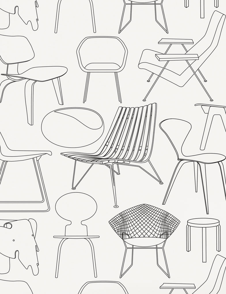 Colour in Wallpaper | Sitting Comfortably by Mini Moderns Australia