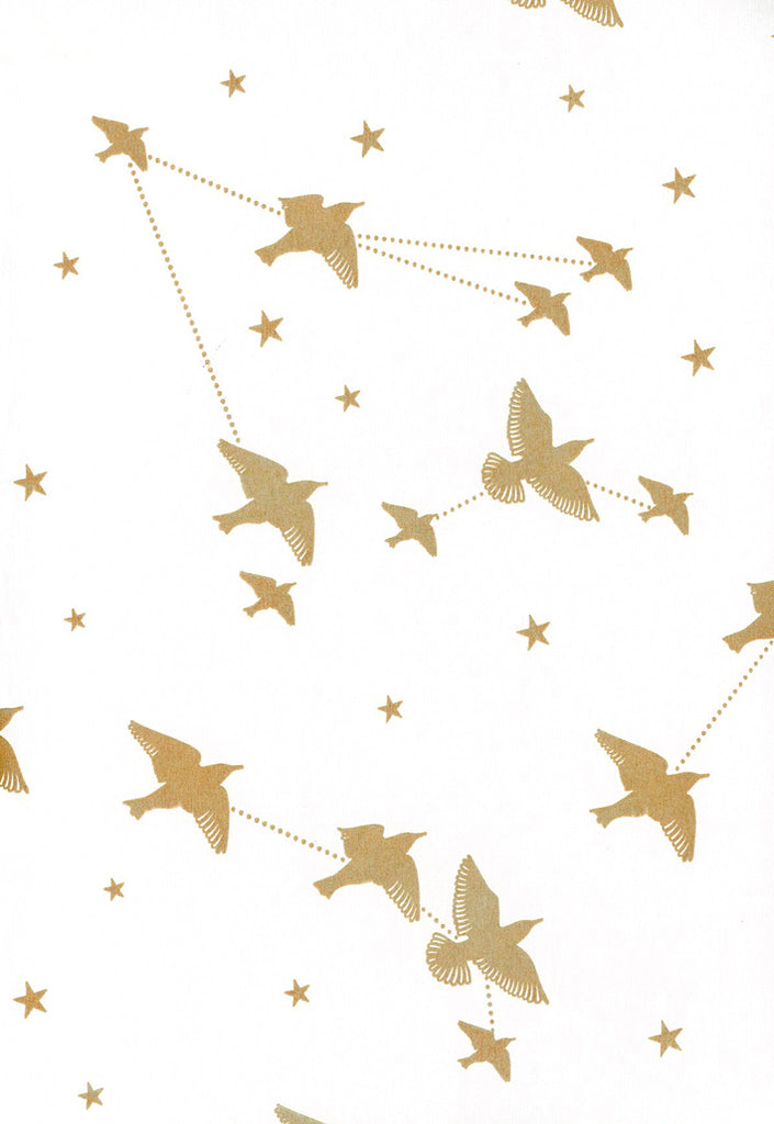 Star-ling in Snow & Gold. Wallpaper by Mini Moderns